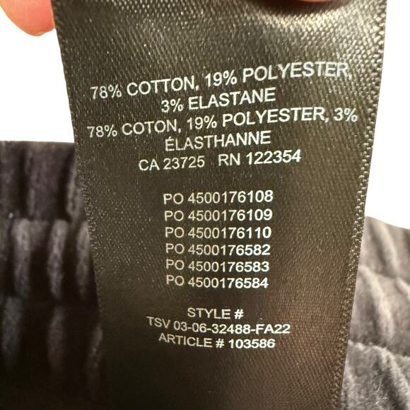 Aritzia TNA Velour Pants Black Pull On Tie Front M Stretch Gothic Goth Witchy - Picture 7 of 10